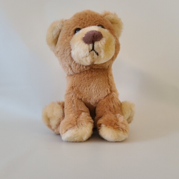 Mega Toys Stuffed Plush Puppy Dog Bear Brown 6" - Picture 1 of 7